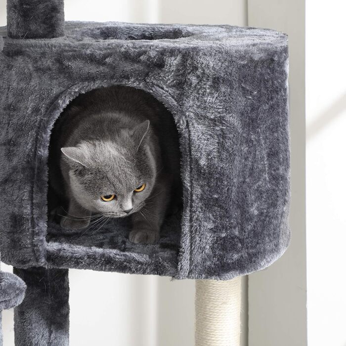 Дряпка для котів Feandrea, кігтеточка, 2.4-2.6 м, сірий колір (PCT110W01)