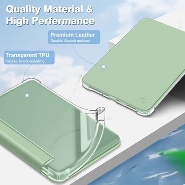 Чохол Fintie для Kindle 6 (11-го покоління) 2024/2022, прозорий, TPU, з авто-ввімкненням/вимкненням, для Kindle Basic 2024, колір агави