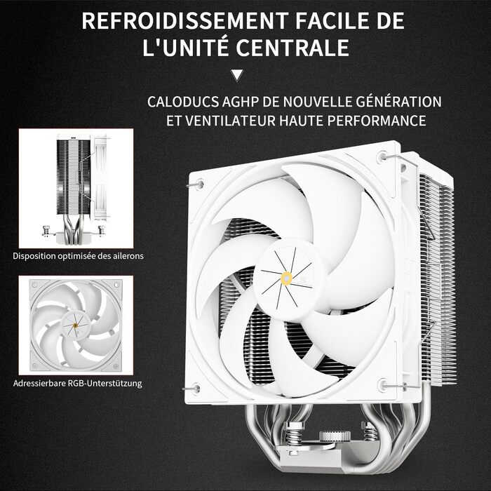 Кулер для процесора Thermalright Assassin X 120R Refined SE White, 120мм PWM, підтримка Intel LGA1700/1851/1200/115x та AMD AM4/AM5, білий