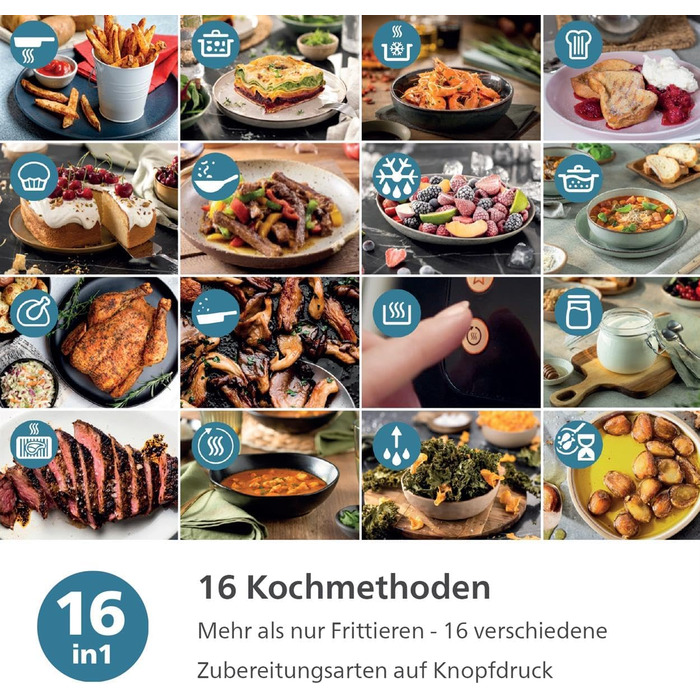 Philips Airfryer 3000 Series 4.2L, Viewing Window, 16-in-1 Airfryer, RapidAir Plus Technology, Less Fat, HomeID Recipe App, Effortless Cleaning (NA320/00)
