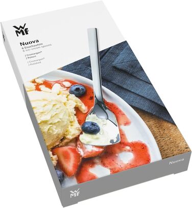 Набір ложок WMF Nuova Longdrink 6 шт., 22 см, Cromargan, для напоїв, коктейлів, йогурту, кави, миття в посудомийній машині