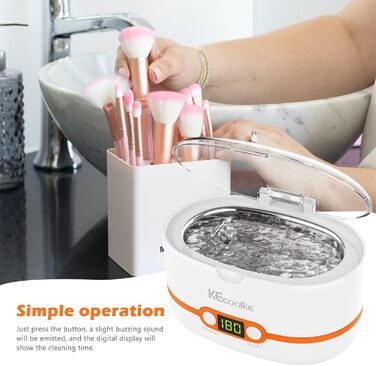 Ультразвукова мийка KECOOLKE 600 мл з цифровим таймером для прикрас, ювелірних виробів, монет та окулярів