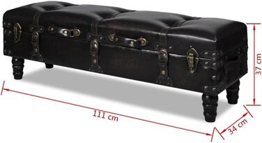 Банкетка-оттоманка vidaXL коричнева з відділенням для зберігання