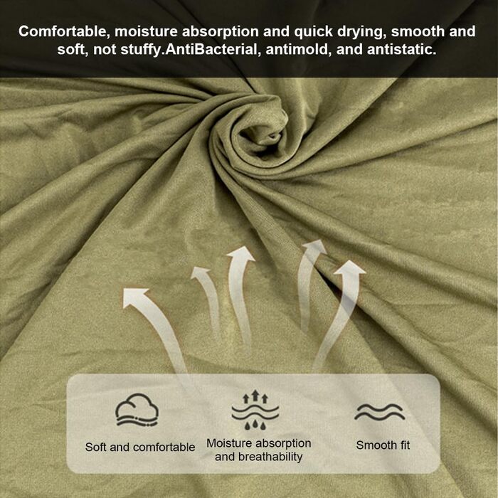 YIWEOG Sleeping Bag Liner, Lightweight, Highly Elastic, for Outdoor Camping, Travel, Hotels