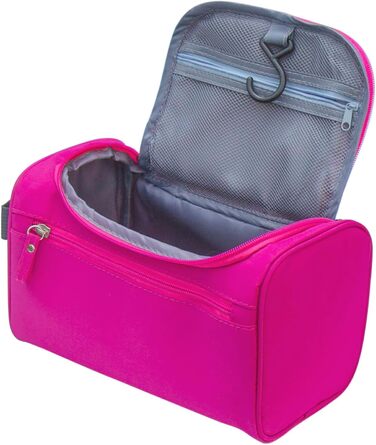 Сумка для туалетних аксесуарів у подорожі для чоловіків та жінок. Сумка-органайзер для косметики з можливістю підвішування (Рожева)