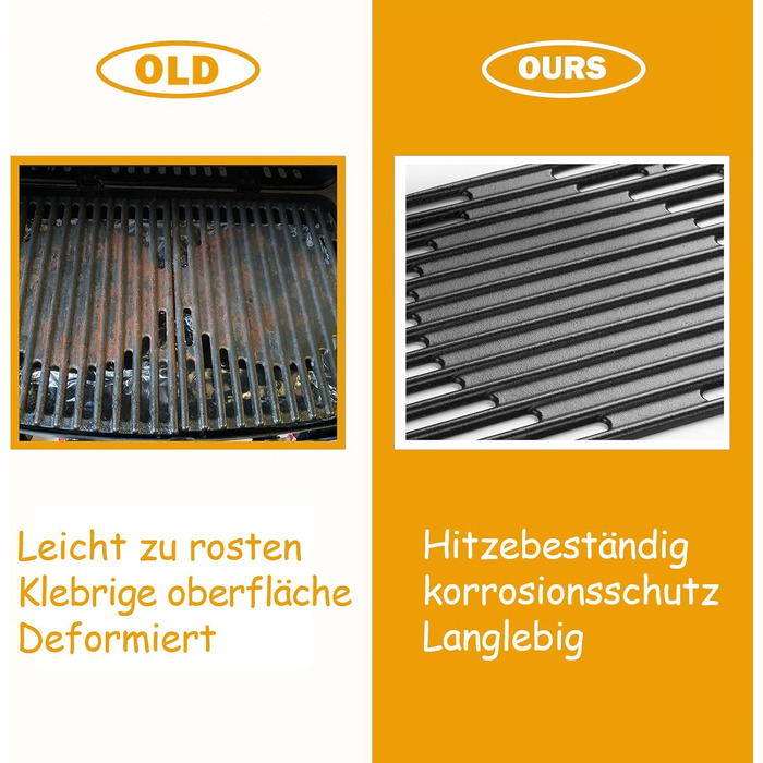 Решітка для гриля Weber Spirit 300 Series (44,5 x 30 см), чавун, сумісна з E310, E320, E330, SP310, Genesis Silver B/C, II 300