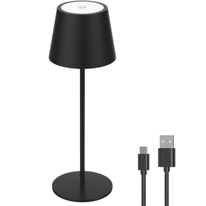 Світлодіодний акумуляторний настільний світильник LUXULA з димером, сенсорним керуванням, 3 кольори світла CCT, IP44, USB, для приміщень та вулиці, кемпінгу - 2 шт.