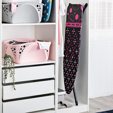 Гладильна дошка Minky Extra широка з підставкою для парогенератора, чорна (велика, компактна) HH40707103K