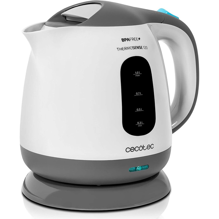 Електричний чайник Cecotec ThermoSense 120 .1 л, бездротовий, з базою 360°, фільтр від накипу