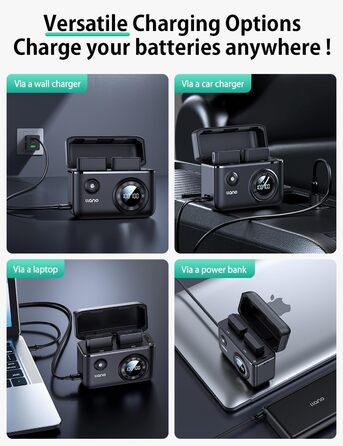Зарядний пристрій EN-EL14 / EN-EL14a для Nikon (18W, 2 USB-C) з розумним дисплеєм, сумісний з Nikon D3200, D3500, D3100, D3300, D3400, D5600, D5100, D5200, D5300, D5500, DF, Coolpix P7000, P7100, P7700, P7800