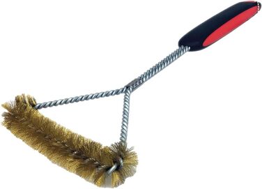 Grillfürst Premium Grill Brush for Cast Iron Grates with Brass Bristles, Cast Iron Care Spray, Special Scraper