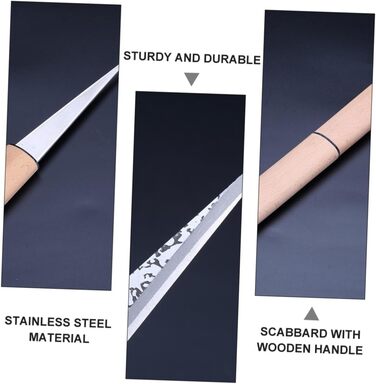 DECHOUS Ice Skates, ice cubes, ice molds, cool drinks, ice cubes, drink cooling, ice breaker tool, ice pick with wooden handle, bartender ice pick, bar ice pick, wooden ice pick, Khaki