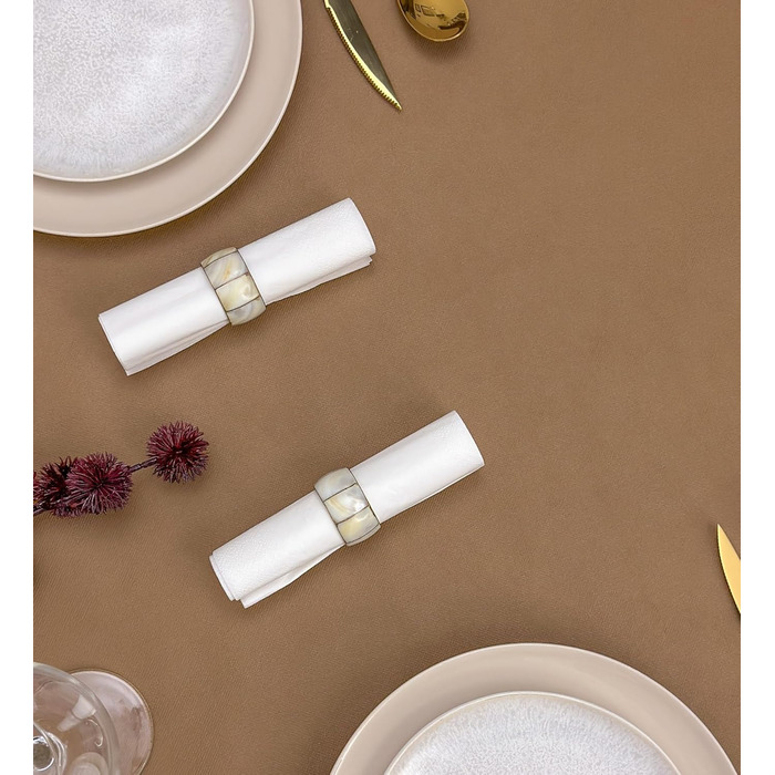 NATUARTE Tablecloth Roll, 1.20m x 25m, PRE-CUT every 1.20m, Fabric-like Nonwoven Tablecloth, Disposable, For Celebrations, Birthday Party Events, Beige 1.20x25m