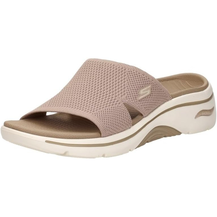 Сандалі Skechers Go Walk Arch Fit 2.0 жіночі бежеві 40 EU - комфортні повсякденні босоніжки