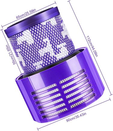 Dyson V11 & V15 Dust Bin Replacement - Compatible with SV14, SV17, SV15, SV22, SV28 Models - Fits Part Numbers 970050-01 & 965443-01