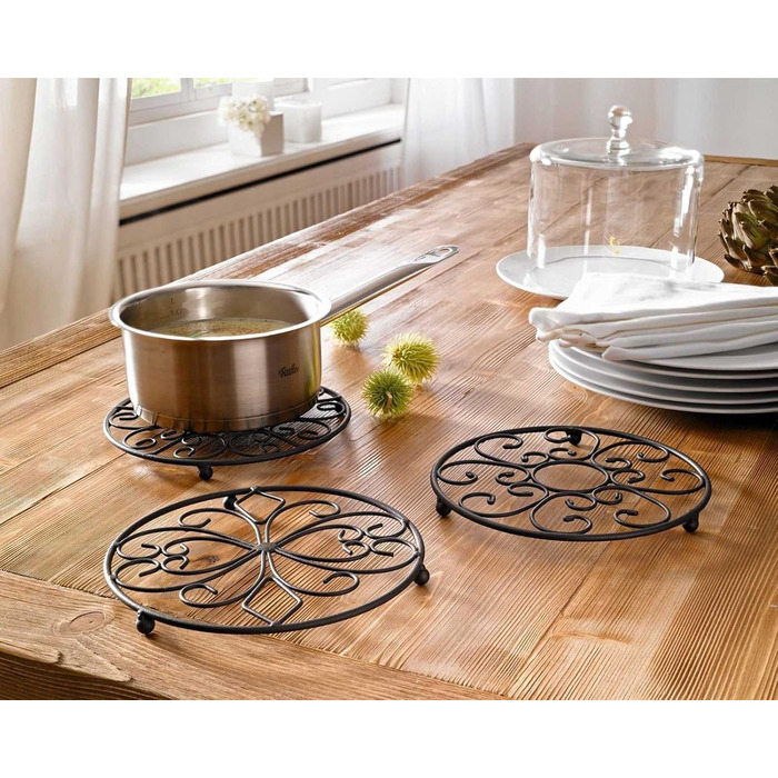 SIDCO Pot or Pan Trivets 3 x Round Table Protector Country House