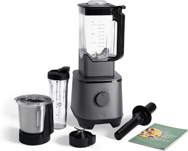 Springlane High-Performance Blender Hanno 2000W - 32,000 RPM, 4 Programs, Self-Cleaning, 2.5L BPA-Free Tritan Container, Stainless Steel & To-Go Bottle Included