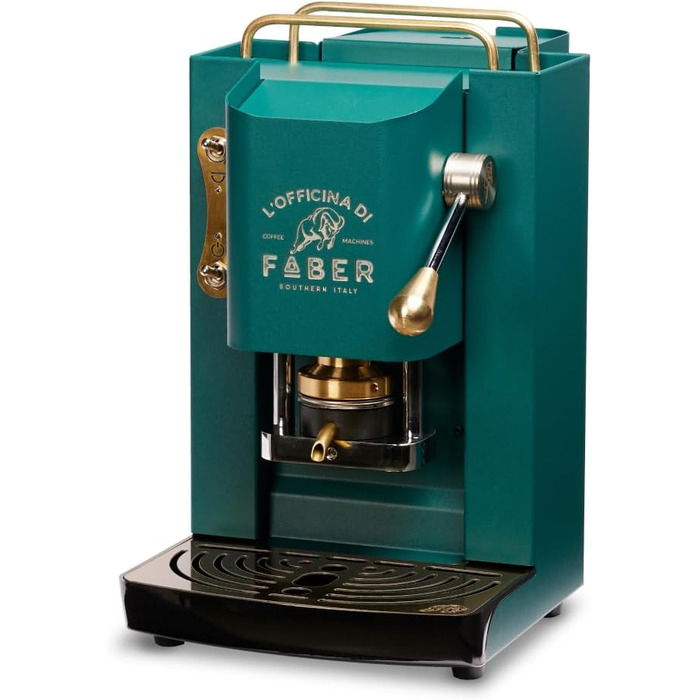 Faber Pro Deluxe Brass Coffee Machine with E.S.E. Paper Pads 44 mm