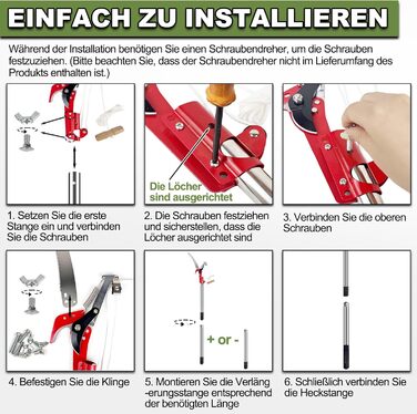 Telescopic Pruning Saw with Pole Saw, 82-402cm Pole Saw with Telescopic Handle, Adjustable Length Pulley Garden Saw Tree Saw, Lightweight Stainless Steel Telescopic Saw High Reacher, Manual Tree Shears for High Branches