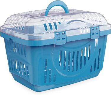 Транспортний бокс для котів Open Top, блакитний, 49 x 34 x 32 см