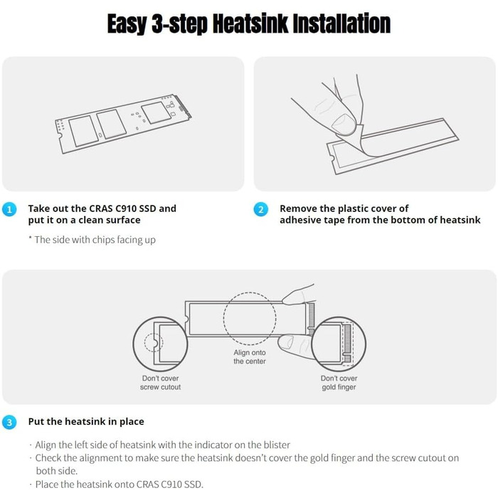SSD KLEVV CRAS C910 1TB M.2 NVMe PCIe Gen4x4 з радіатором, до 5000 МБ/с