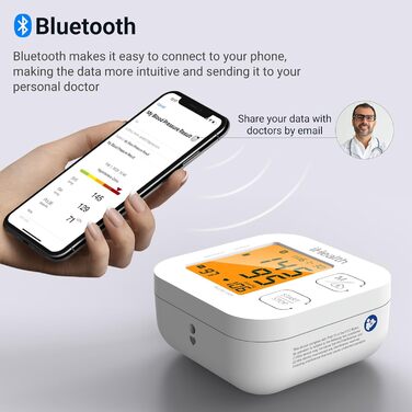 iHealth Тонометр на плече з Bluetooth, універсальна манжета, сумісний з Apple та Android