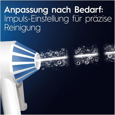 Oral-B AquaCare 6 бездротова іригатор, 3 насадки, очищувач міжзубного простору, делікатне очищення зубів та здоров'я ясен, технологія Oxyjet, 3 режими догляду за зубами, подарунок для чоловіка/жінки, білий/сірий