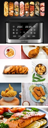 Аерофритюрниця Lehmann 8 л, 1800 Вт з вікном для перегляду