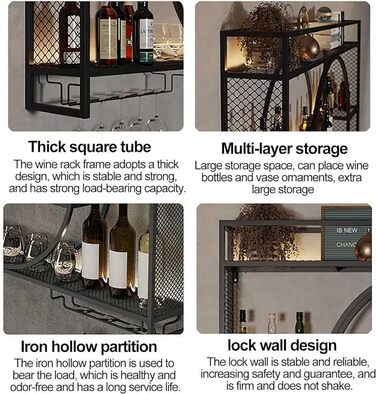 Металева вітрина для вина на стіну, кругла, 140x15x80 см, золото. Підійде для бару, ресторану, дому. Багатофункціональна полиця для зберігання.