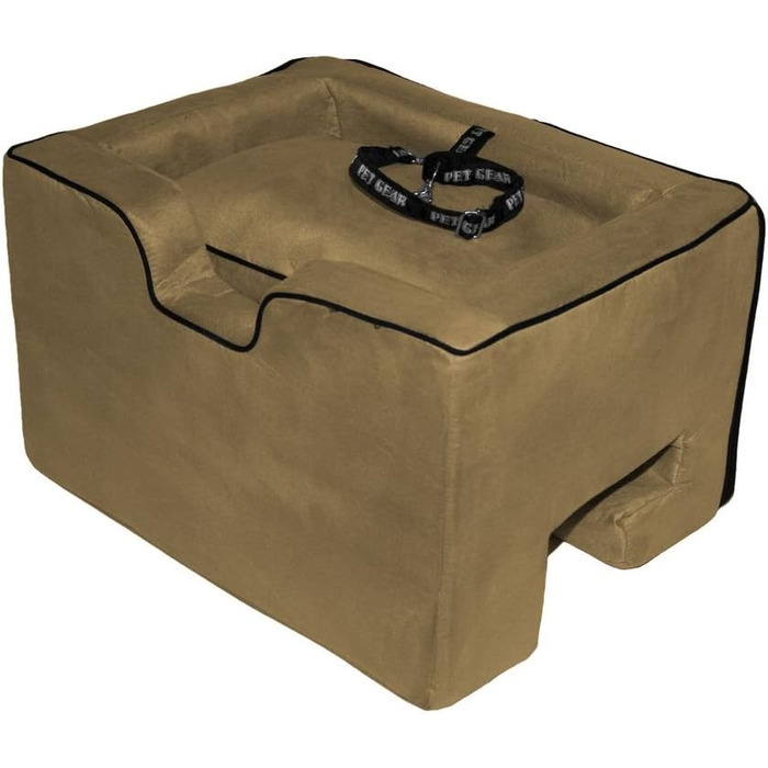 Підвищувальне автокрісло Pet Gear Lookout Booster з знімним м'яким сидінням та страхувальним тросом. Швидка установка без інструментів. Колір: відтінок шкіри (beige).