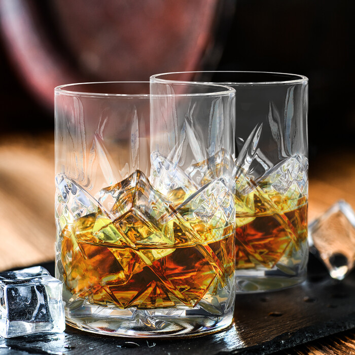 Relaxdays Set of 4 Whisky Glasses