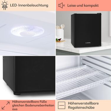 Klarstein Mini Холодильник для кімнати 30л: міні-холодильник для напоїв та косметики, міні-бар, компактний та тихий холодильник, регульовані полиці, міні-холодильник для догляду за шкірою 5-15°C
