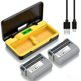 Акумулятор Nikon EN-EL15/EN-EL15C 2x2280mAh + Зарядний пристрій для Nikon Z7/Z8/Z6/Z5/D850/D810/D750/D500