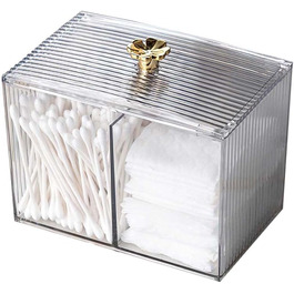 Контейнер для ватних паличок та дисків, органайзер для ванної кімнати, прозорий, 2 шт.