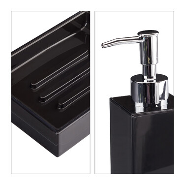 Relaxdays Bathroom Accessories Set, 4-piece