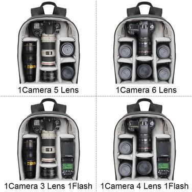 CADeN Сумка для камери: зручна фотосумка через плече для Canon, Nikon, Sony DSLR/SLR (армійний зелений)