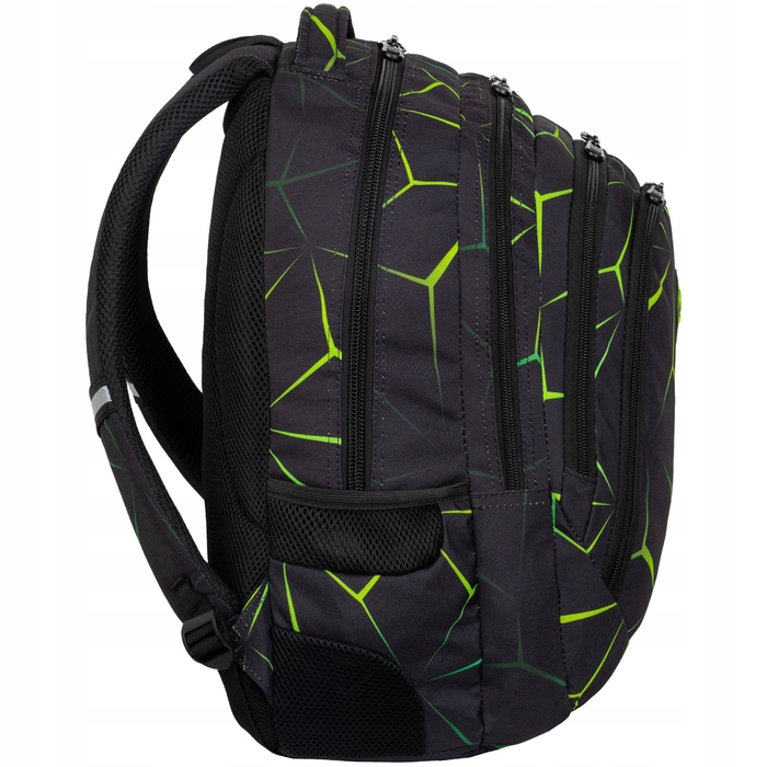 Багатовідсіковий шкільний рюкзак CoolPack, чорний, багатоколірний, зелений, 28 л