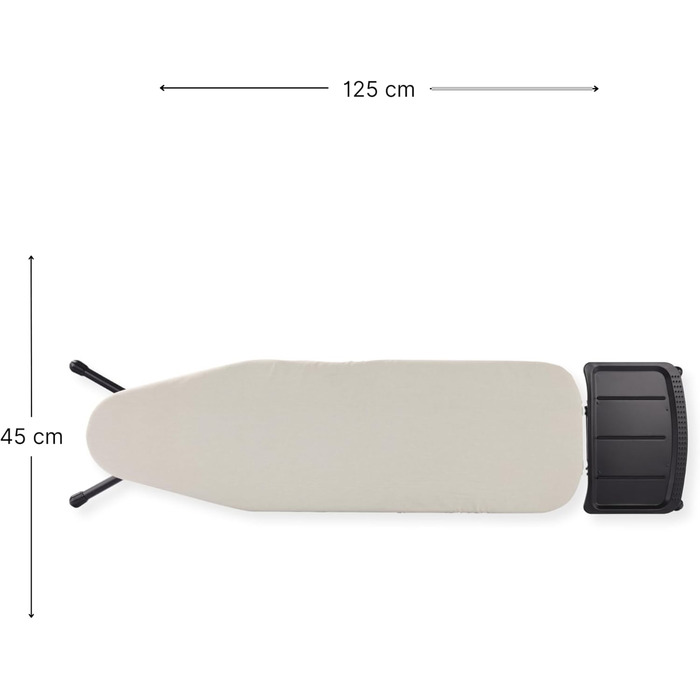 Прасувальна дошка SensaHome – розкладний стіл для прасування з підставкою для праски – 120×38 см, квітковий принт (Taupe, 125x45x97 см)