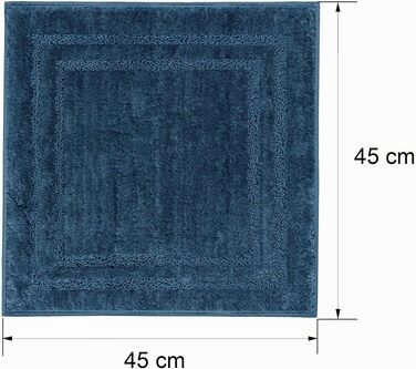 Протиковзкий килимок для ванної кімнати та туалету Decomira, Royal Blue, 45x45 см, квадратний, вологостійкий та придатний для прання