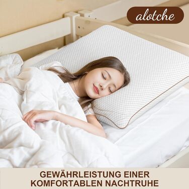 ALOTCHE Pillow 80 x 80 cm, Set of 2 Pillows with Zip, Microfibre Filling Pillow with Removable Bamboo Fibre Cover, Washable Soft Pillows for Bed, Sofa Cushion and Decorative Cushion for Couch or Bed