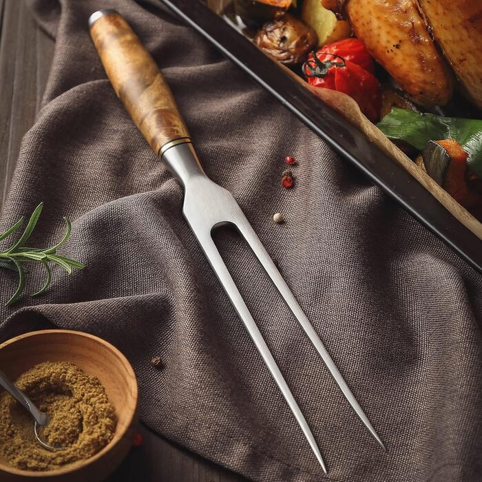 HEZHEN Кухонний ніж Gyuto з дамаської сталі 21 см, VG10, преміум-якість, серія Master, ручка з берези, для дому та ресторану