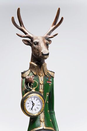 Kare Design Table Clock, Multicolor, Table Clock, Clock, Dog, 65x13x11 cm (H/W/D) (Gentleman Deer)