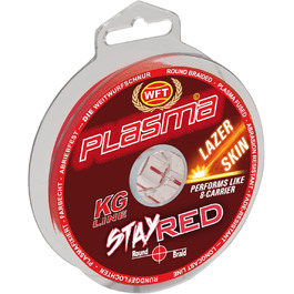 Плетена волосінь WFT Plasma Stay Red Lazer Skin 300 м 0,14 мм 18 кг