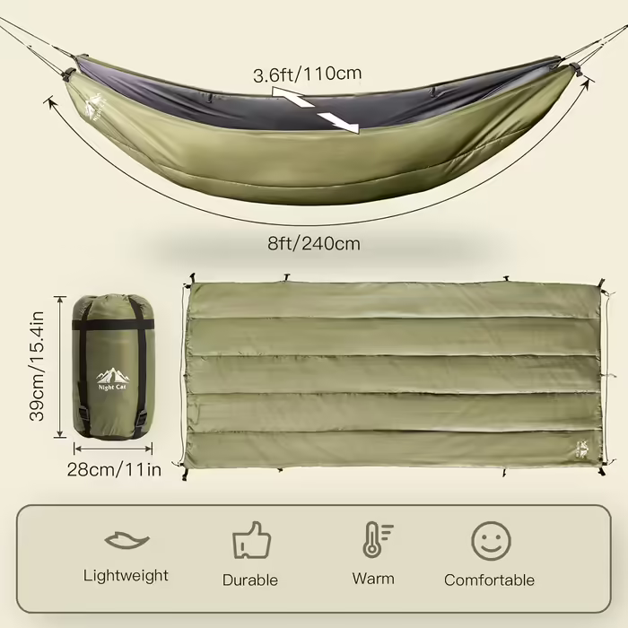 Night Cat Hammock Underquilt Underblanket Hammock Underquilt Warm Blanket