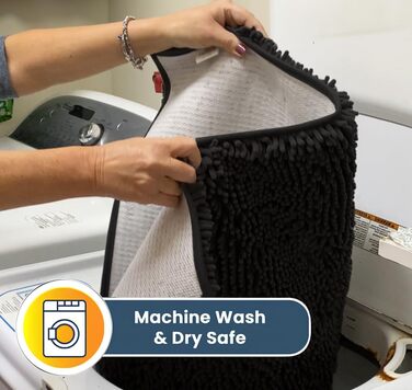 Килимок для дому Muddy Mat® | Супервбираючий, мікрофібра, швидко сохне, антиковзкий, для входу, 19'x30' (48x76 см), сірий