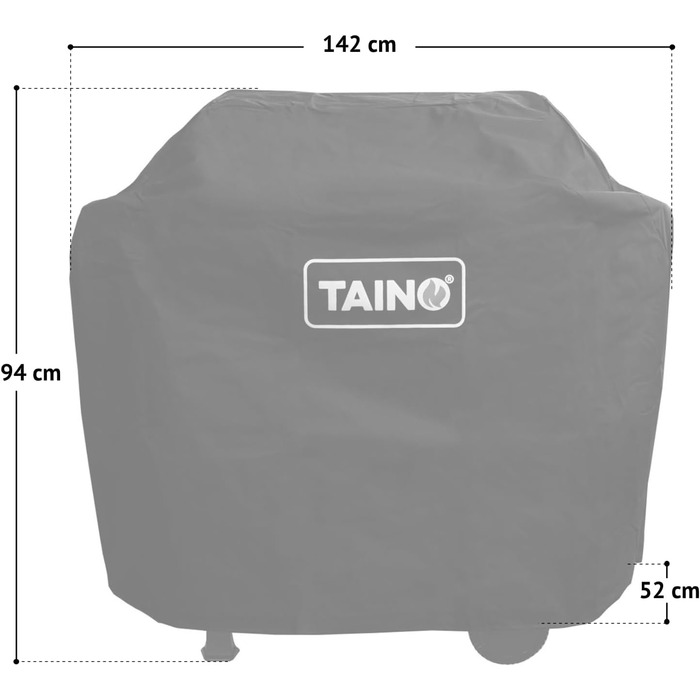 Чохол TAINO Basic чорний для газового гриля, водонепроникний, захисний, для вуличного використання