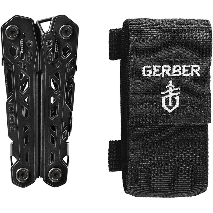 Gerber Multi-Tool with Nylon Sheath and 17 Functions, Truss Multi-Tool, Black, 30-001780