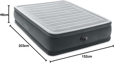 Надувне ліжко Intex Queen Comfort-Plush Fiber-Tech 152x203x46 см (64414ND)