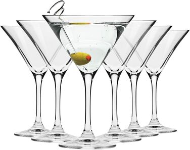 Набір коктейльних склянок Krosno Martini Glass | 6 шт. | 240 мл | Avant Garde | Для дому, ресторанів та свят | Можна мити в посудомийній машині
