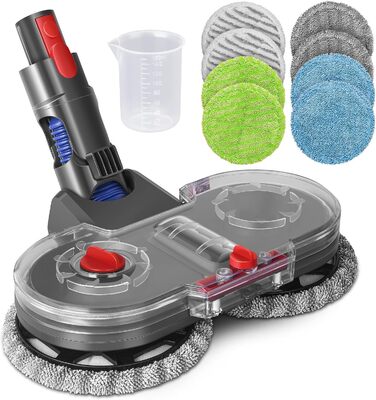 Насадка для миття підлоги RUKHOOL для пилососів Dyson V7/V8/V10/V11/V15, з мікрофіброю та 8 змінних серветок, водяний бак